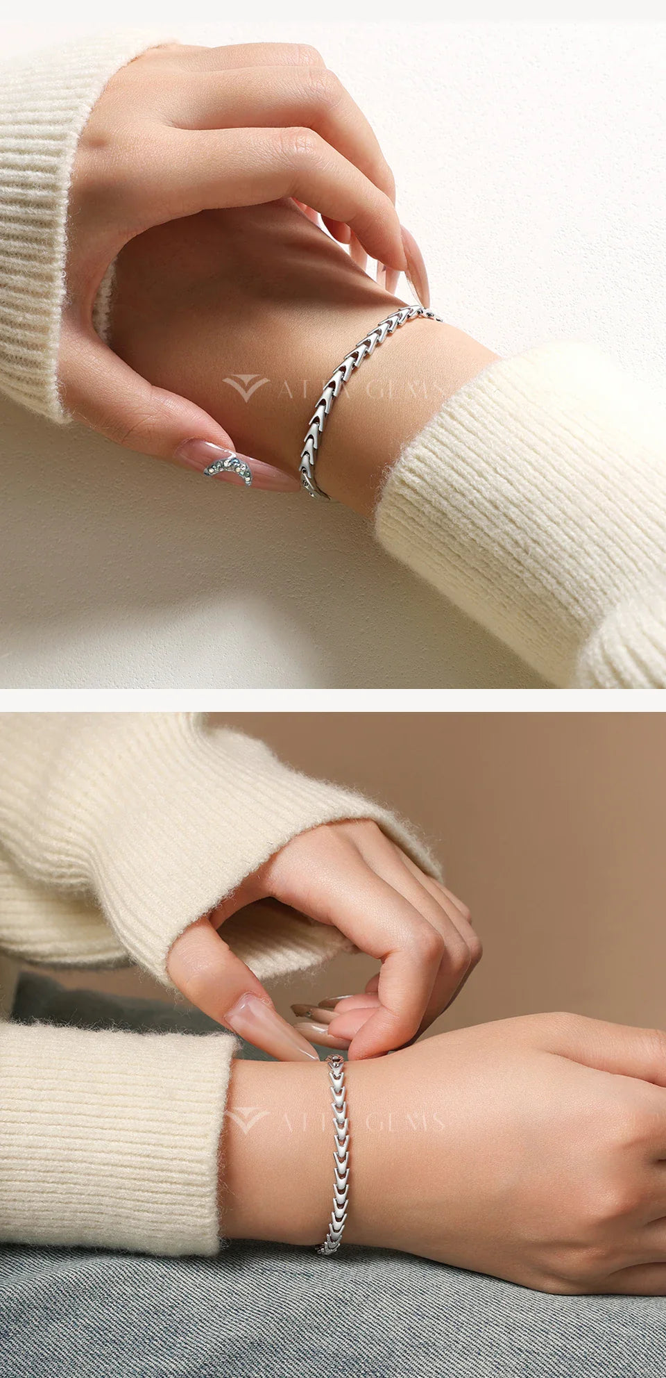 S925 Sterling Silver Trendy Punk Cuban Chain Hip Hop Style for Women Men Yellow Gold Plated Kpop Bracelet Party Jewelry
