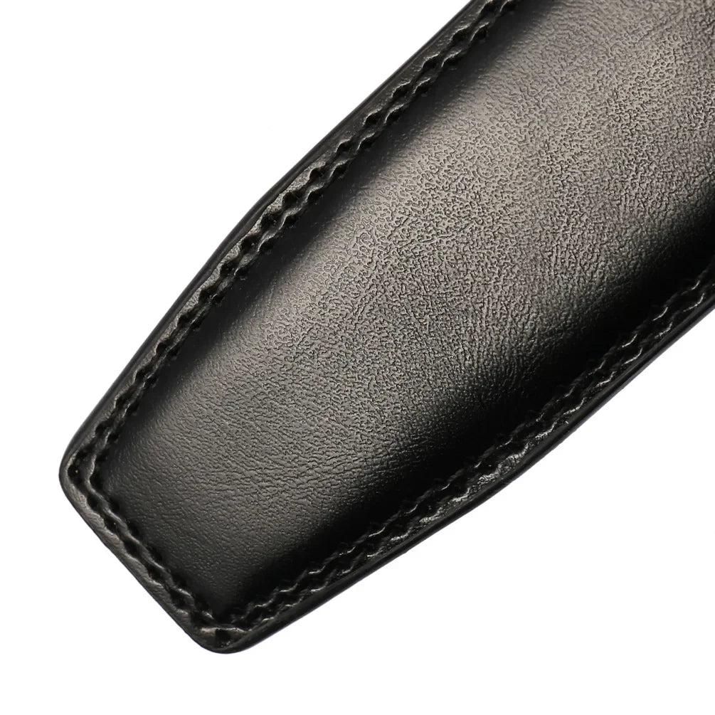 3.5cm Belt No Buckle Cow Genuine Leather Belt Body for Automatic Buckle High Quality Black Brown Belts Without Buckle Cowskin
