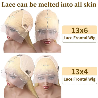 613 Blonde Lace Front Wig Human Hair 13X6 Hd Lace Frontal Wig Straight Brazilian Human Hair 13X4 Lace Front Human Hair Wig