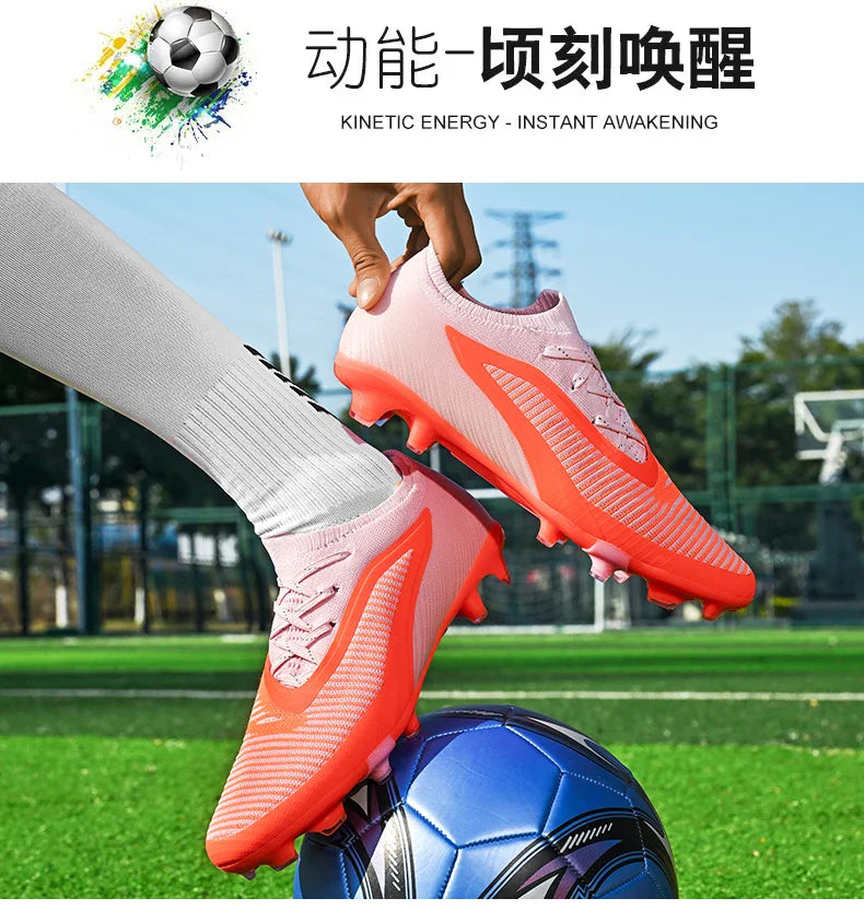 New Football Shoes Professional Low-top Soccer Field Cleats Outdoor Breathable Athletic Spikes Youth Boys Football Shoes Unisex