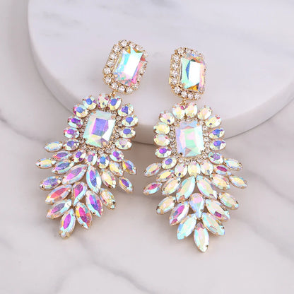 New Crystal Dangle Earrings For Women Rhinestone Earrings Weddings Ladies Party Fashion Jewelry Accessories Wholesale Gifts