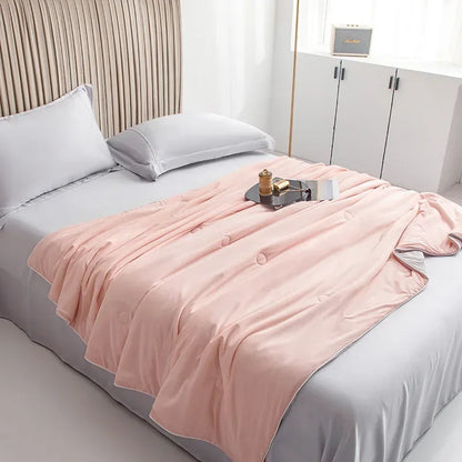 High Quality Cooling Blankets Smooth Air Condition Comforter Lightweight Summer Quilt with Double Side Cold  Cooling Fabric
