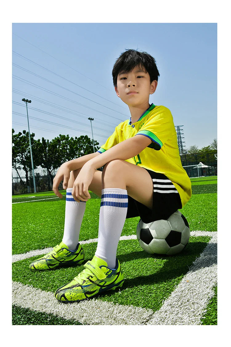 Soccer Shoes with Rubber Soles for Kids, Multicolor FG & TF Training Styles