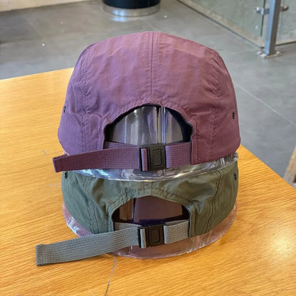 Japanese Retro Quick-drying Short Brim Baseball Caps Unisex Summer Outdoor Sunscreen Casual Versatile 5-flap Tooling Camping Hat