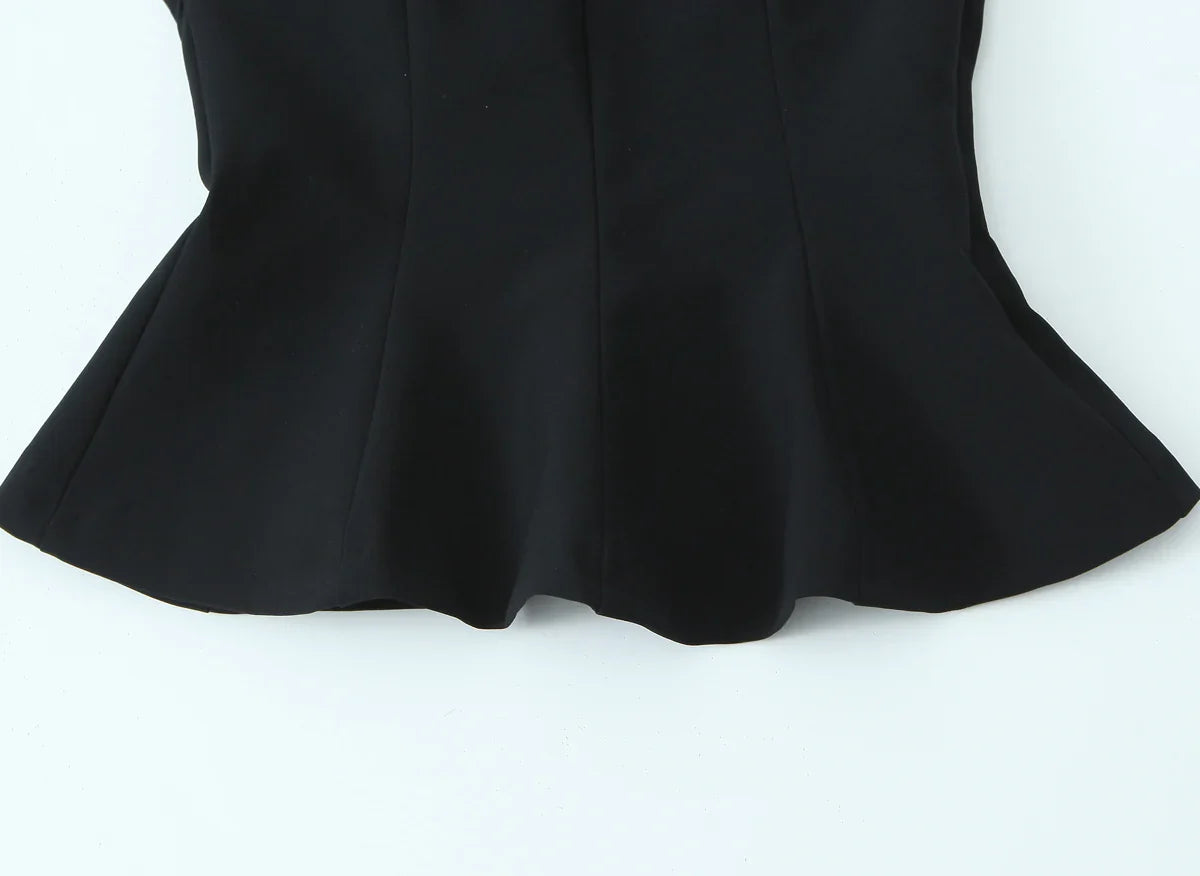 Women Sweet Elegant Tops Skirt Hem Halter Top New 2025 Fashion Spring Summer Romantic Casual Holidays Slim Tops
