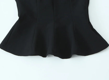 Women Sweet Elegant Tops Skirt Hem Halter Top New 2025 Fashion Spring Summer Romantic Casual Holidays Slim Tops