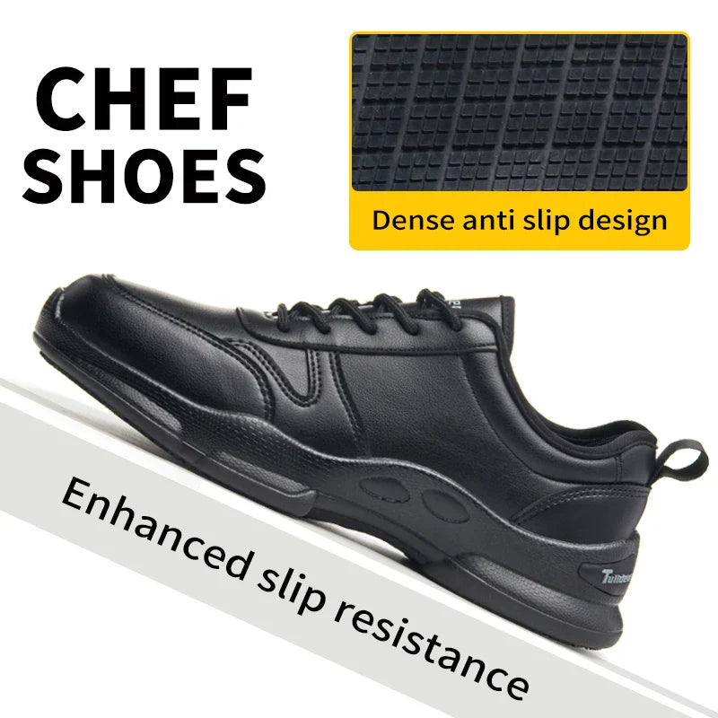 Chef's shoes, anti slip and oil resistant casual shoes, anti slip restaurant work shoes