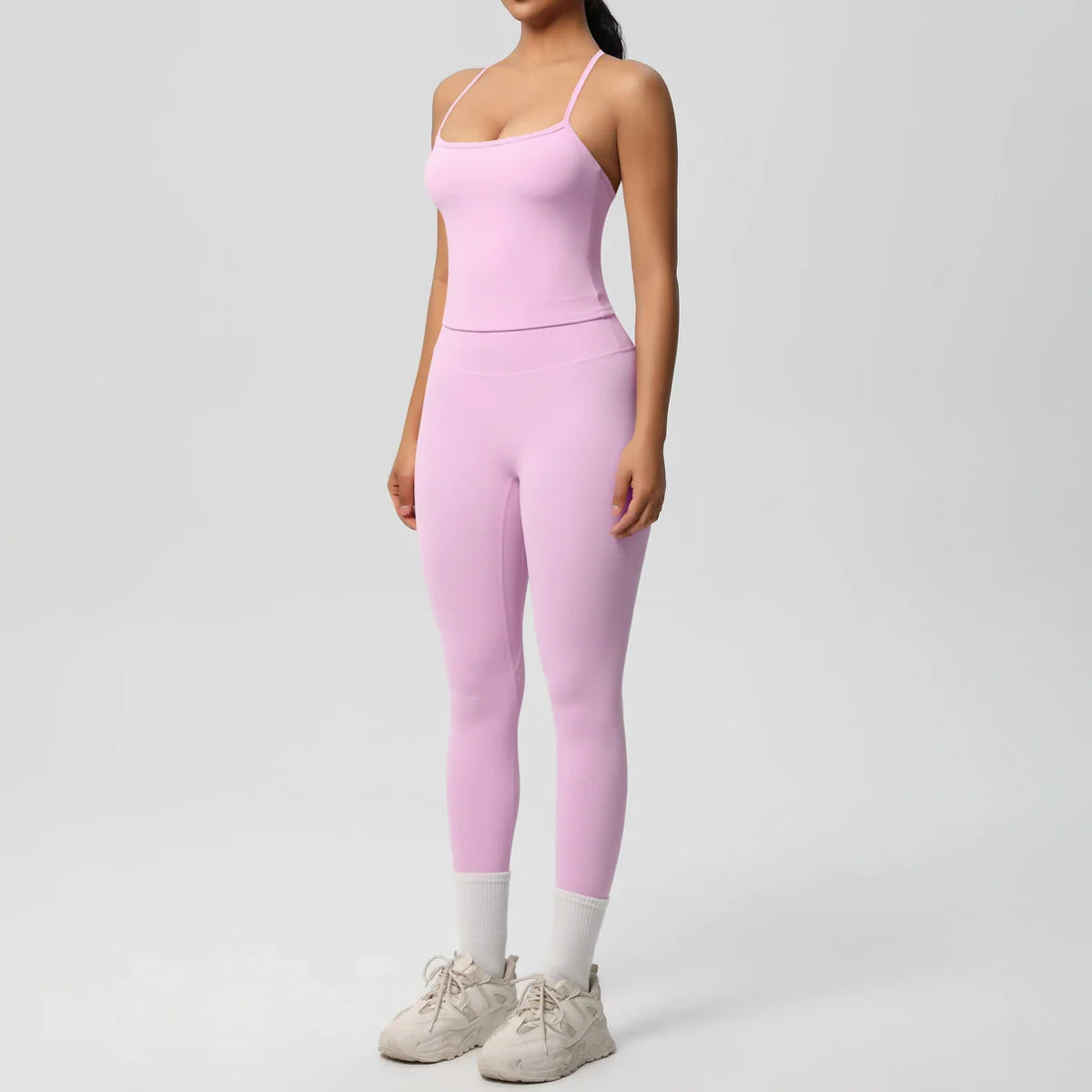 2PCS Yoga Set Nude Feeling Workout Sets Women Tracksuit Gym Push Up Fitness Running Workout Sportwear Sport Bra Leggings Suit