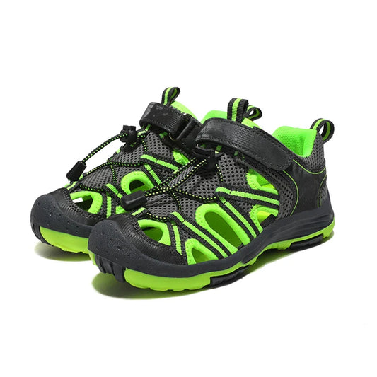 Summer Breathable Children Casual Beach Footwear Closed Toe Sandals For Kids Boys Sport Walking Shoes Size 30-39