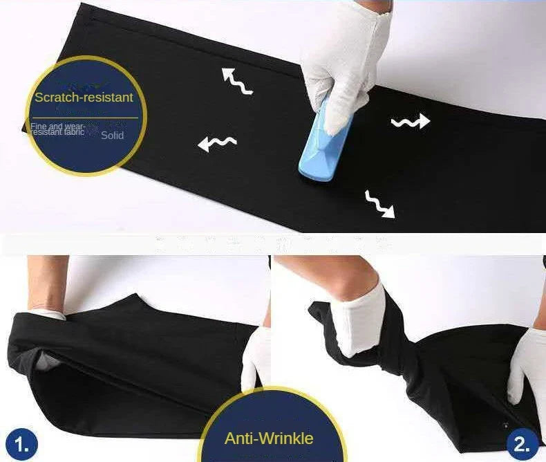 Fashion Men's Dress Pants Black Straight Business Casual Trousers Stretch Non-Ironing Slim Fit Formal Wear Suit Pants for Man