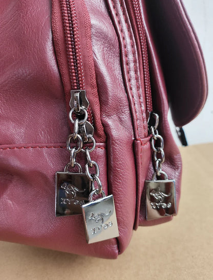 Multifunctional Women Leather Backpacks Casual Backpack For Teenager Girls School Chest Bag Travel Bagpack Ladies Sac Back Pack