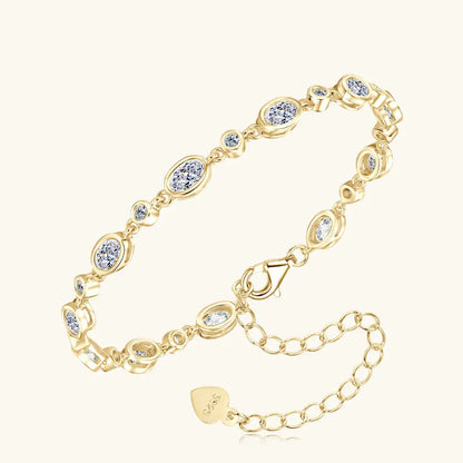 GRA Certified Full Moissanite Diamond Bracelet for Women 925 Sterling Silver Bracelets Chain Wedding Fine Jewelry Gifts