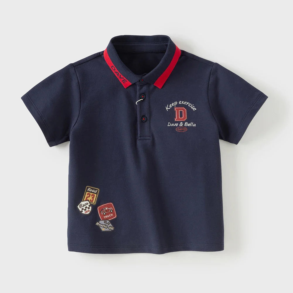 Boys Polo T-shirts Kids Summer Printed Tees Children Short Sleeve Cotton Tops Casual Outdoor Clothes DB2261587