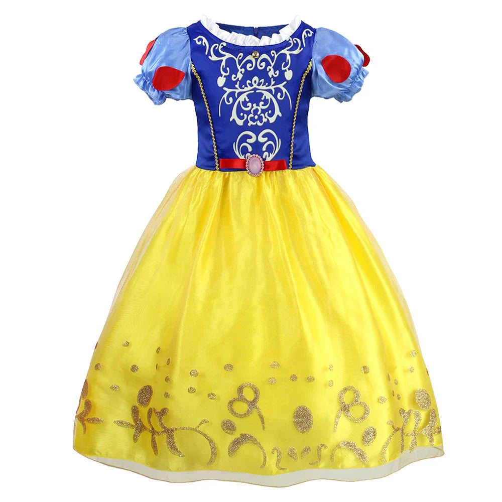 Girls Costume Sleeping Beauty Aurora Princess Party Rapunzel Halloween Snow White Cosplay Costume Kid Cinderella Dress up