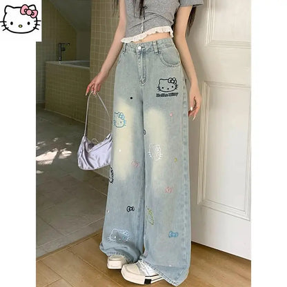 Wide-Leg Pants High Waist New Style Loose Jeans