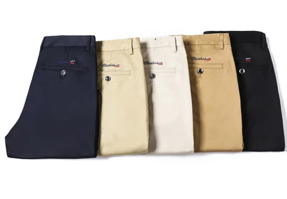 6 Colors Casual Shorts Men Summer New Fashion Business Straight Elastic Thin Short Pants High Quality Male Clothes Khaki Beige