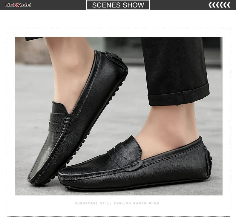 Loafers Shoes Men Fashion Shoes New Spring Comfy Men's Flats Moccasins Classic Original Leather Men Casual Shoes