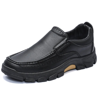 New Spring  Autumn Men's Casual Shoes British Middle aged Dad Shoes Fashion Business Leather Shoes