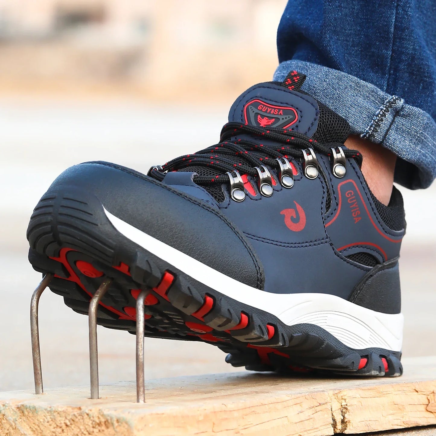 Men's work shoes hiking series for all four seasons with low top