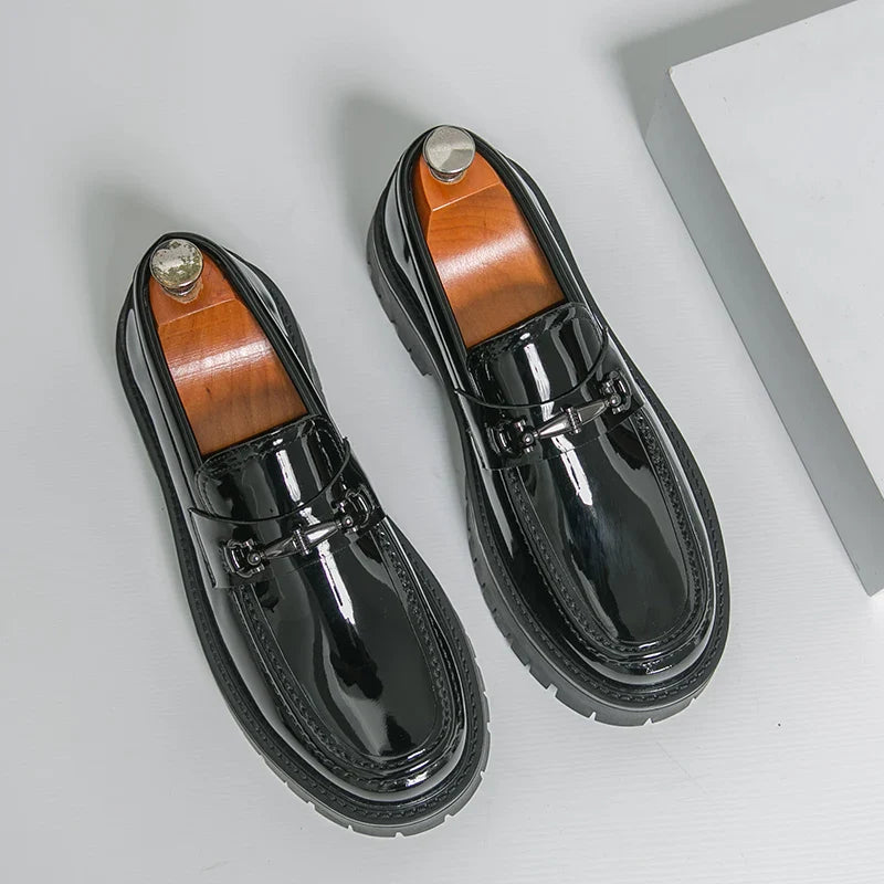 Trend Platform Casual Business Leather Shoes Men Formal Office Social Leather Loafers Male Derby Shoes Men's Dress Shoes