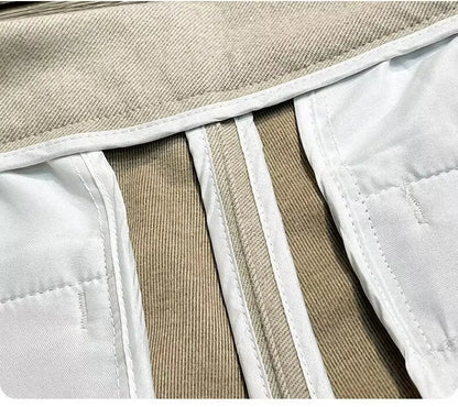 Men's Woolen Straight Leg Casual Pants Autumn Winter Thickened Fashionable Nine Point Pants mid Waist Pure Color Anti-Wrinkle