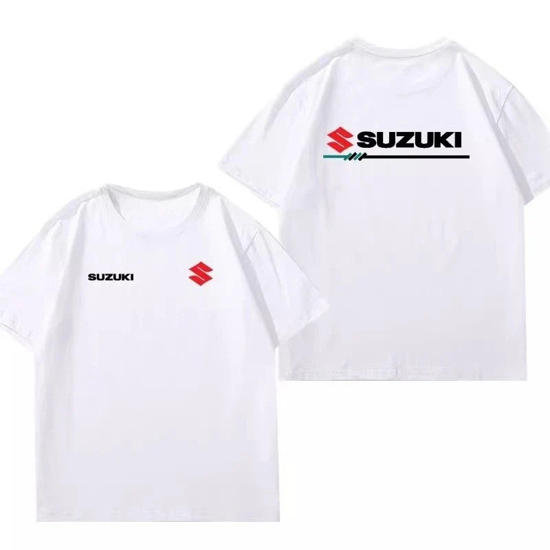 Summer men's 100% cotton sports shirt featuringthemodernstyleof GSX motorcyclea looseshort-sleevedcasualoutdoorsportoutfit