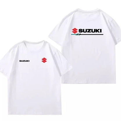 Summer men's 100% cotton sports shirt featuringthemodernstyleof GSX motorcyclea looseshort-sleevedcasualoutdoorsportoutfit