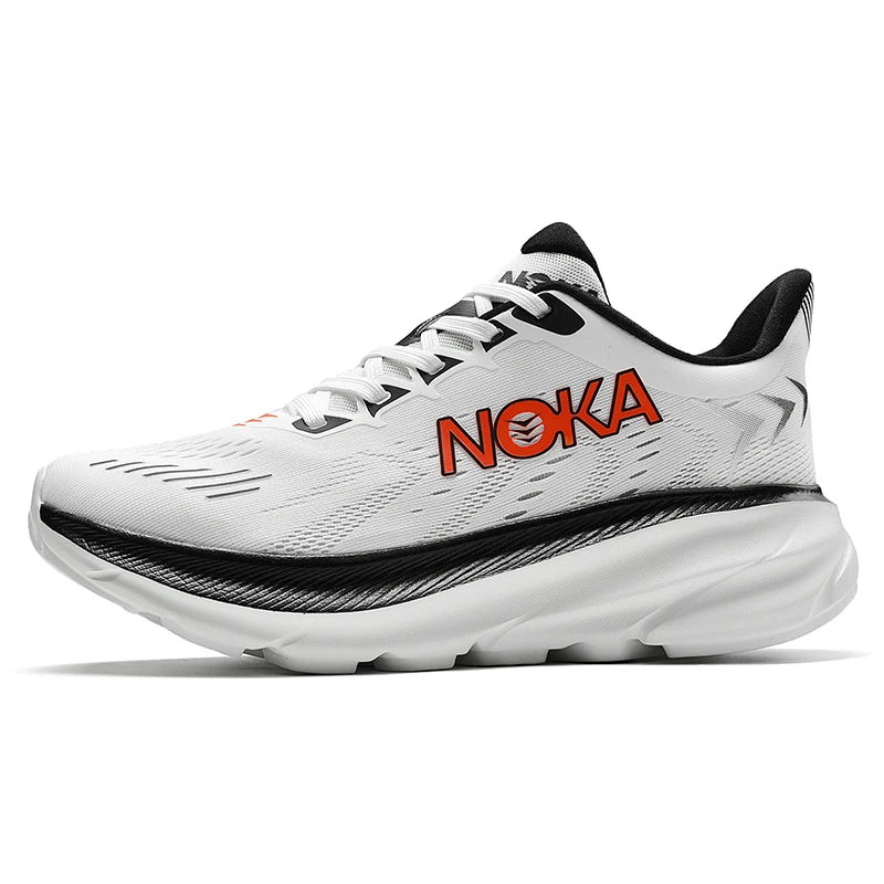 Men's Carbon Plate Air Cushion Running Shoes Breathable Lightweight Marathon Women's Athletic Nonskid Elastic Sports Sneakers