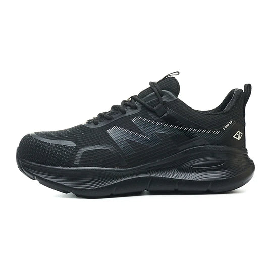 Work Safety Shoes Men Lightweight Indestructible Work Sneakers Security Steel Toe Shoes Safety Protective Boots Black Size 40-46