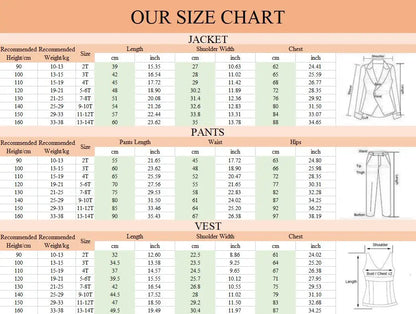Vintage Boy's 4 Pieces Suit Set Jacket Vest Pants Bow-tie Kids Formal Tuxedo Slim Fit Slit Pocket Child Blazer Suits