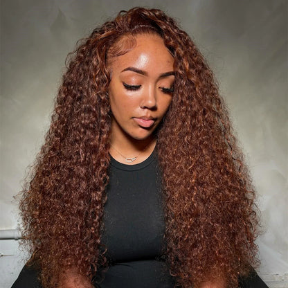 Deep Wave Frontal Wig 13x6 Hd Lace 30 Inch Chocolate Brown 13x4 Curly Lace Front Human Hair Water Wave Brazilian Wigs For Women