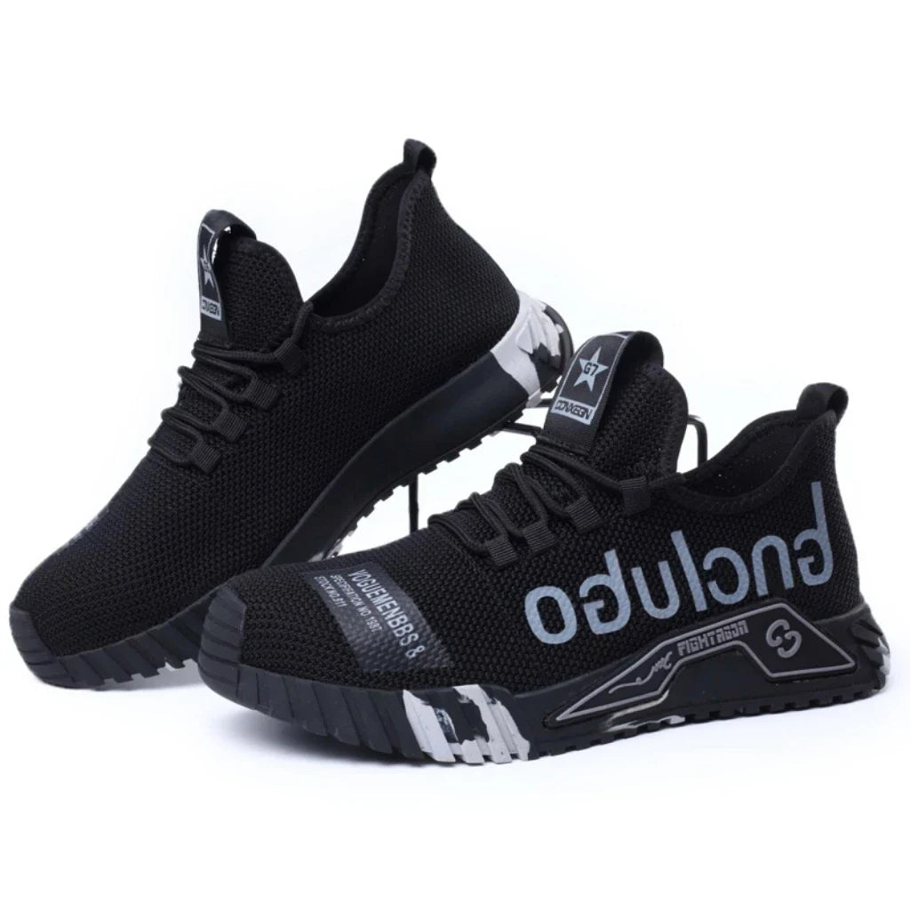 Steel Toe protection Shoes Anti smashing Anti-Puncture Men's Safety Shoes Lightweight Breathable Men's Resistant Work Shoes