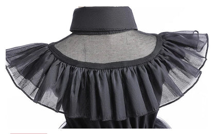 1-6 Years Children Dress For Girl Costume 2023 New Vestidos For Kids Birthday Party Dresses Black Halloween Cosplay Costumes