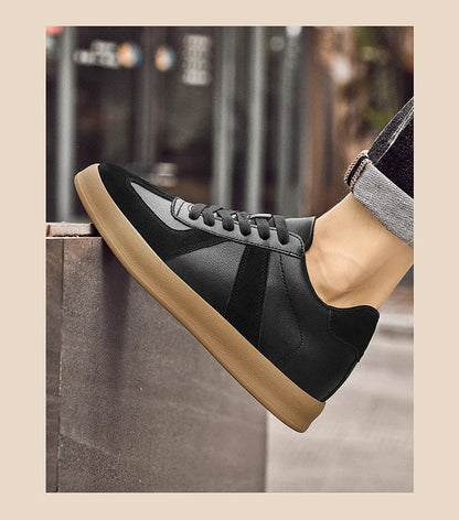 Invisible Height-Increasing Shoes 8cm German Training Shoes for Men, Summer Breathable Casual Sneakers, Genuine Leather Retro Versatile Forrest Gump Shoes 6cm