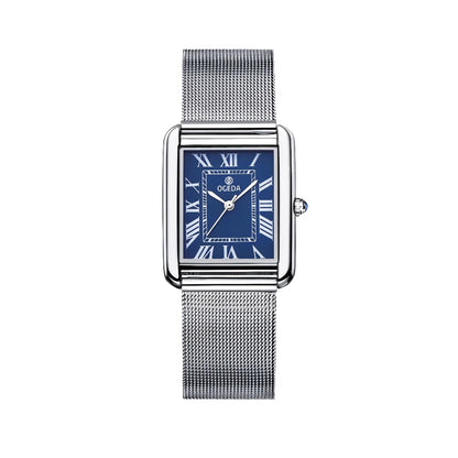 Waterproof Couple Watches Casual Fashion Quartz Stainless Steel Leather Strap Square Dial Men's And Women's Lover Watch