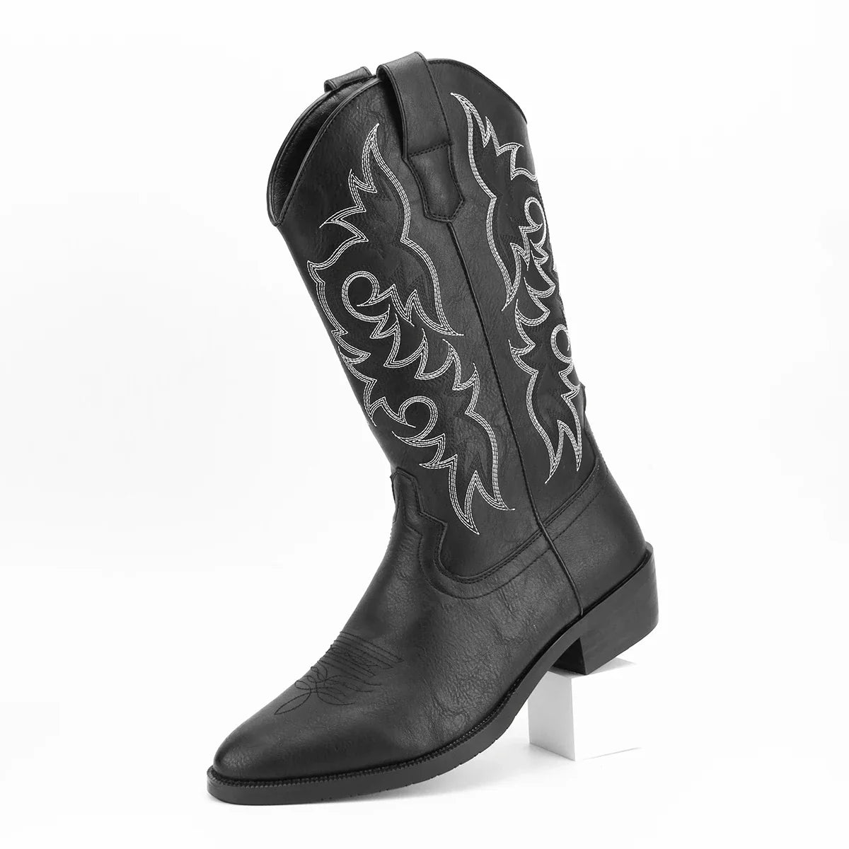 Men's High-Top Vintage Embroidered Fashion Desert Western Cowboy Boots