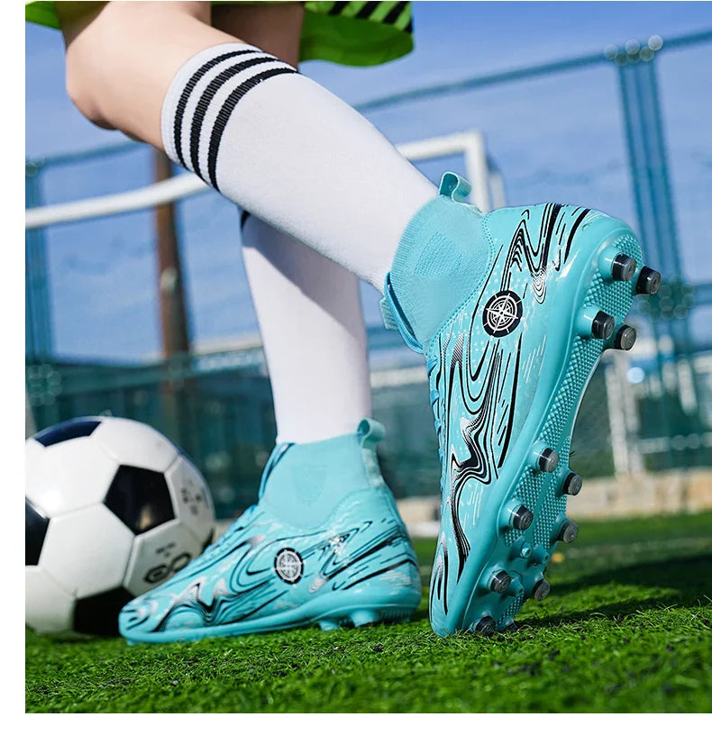 Children Professional Soccer Boots Non-slip Kids Football Shoes Outdoor Sock Boys Sport Futsal Match Training Sport Sport Sneake