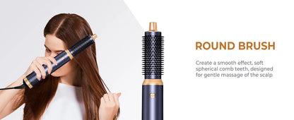 5 in 1 Hair Dryer Brush, Negative Ion Air Styler Wrap Hair Styler Upgrade Blow Dryer Brush Air Curler for Hair, Blowout Brush