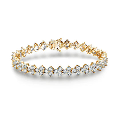 Luxurly Brilliant Cut 3.0mm Moissanite Diamond Bracelet for Women Men Real 925 Sterling Silver Anniversary Wedding Gift