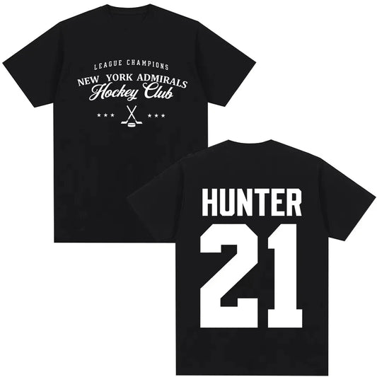 Heated Rivalry Scott Hunter 21 New York Admirals T-shirts Men Clothing Fashion Vintage Oversized T Shirts Cotton Casual T-shirts