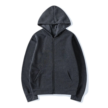 Men's Zip Up Hoodies Casual Zipper Jacket Coats Women Fleece Autumn Winter Harajuku Gothic Hooded Sweatshirts Sports Streetwear