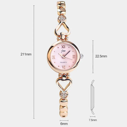 Women Bracelet Watch Exquisite Silver Rose Gold Ladies Luxury Wristwatches Rhinestone Simple Fashion Female Quartz Relogio Clock
