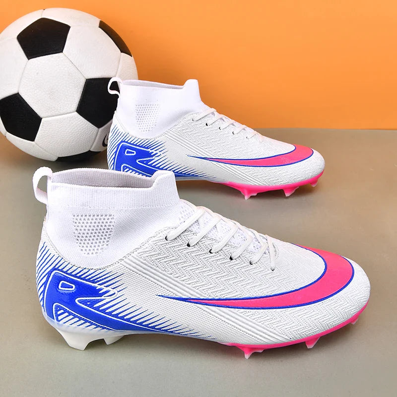 New Men Football Boots Kids Ankle Cleats Grass Soccer Shoes Futsal Indoor Sport Match Training TF/FG Hot-selling High-quality
