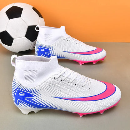 New Men Football Boots Kids Ankle Cleats Grass Soccer Shoes Futsal Indoor Sport Match Training TF/FG Hot-selling High-quality