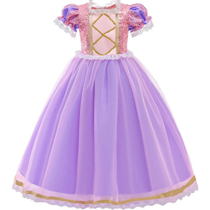 Rapunzel Halloween Costume for Girls Carnival Cosplay Kids Clothes Party Birthday Princess Dress Lace Wedding Christmas Costumes