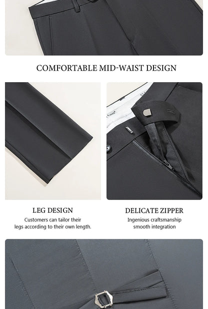 Men's suit black collar formal dress wedding three-piece suit orthodox suit vest pants