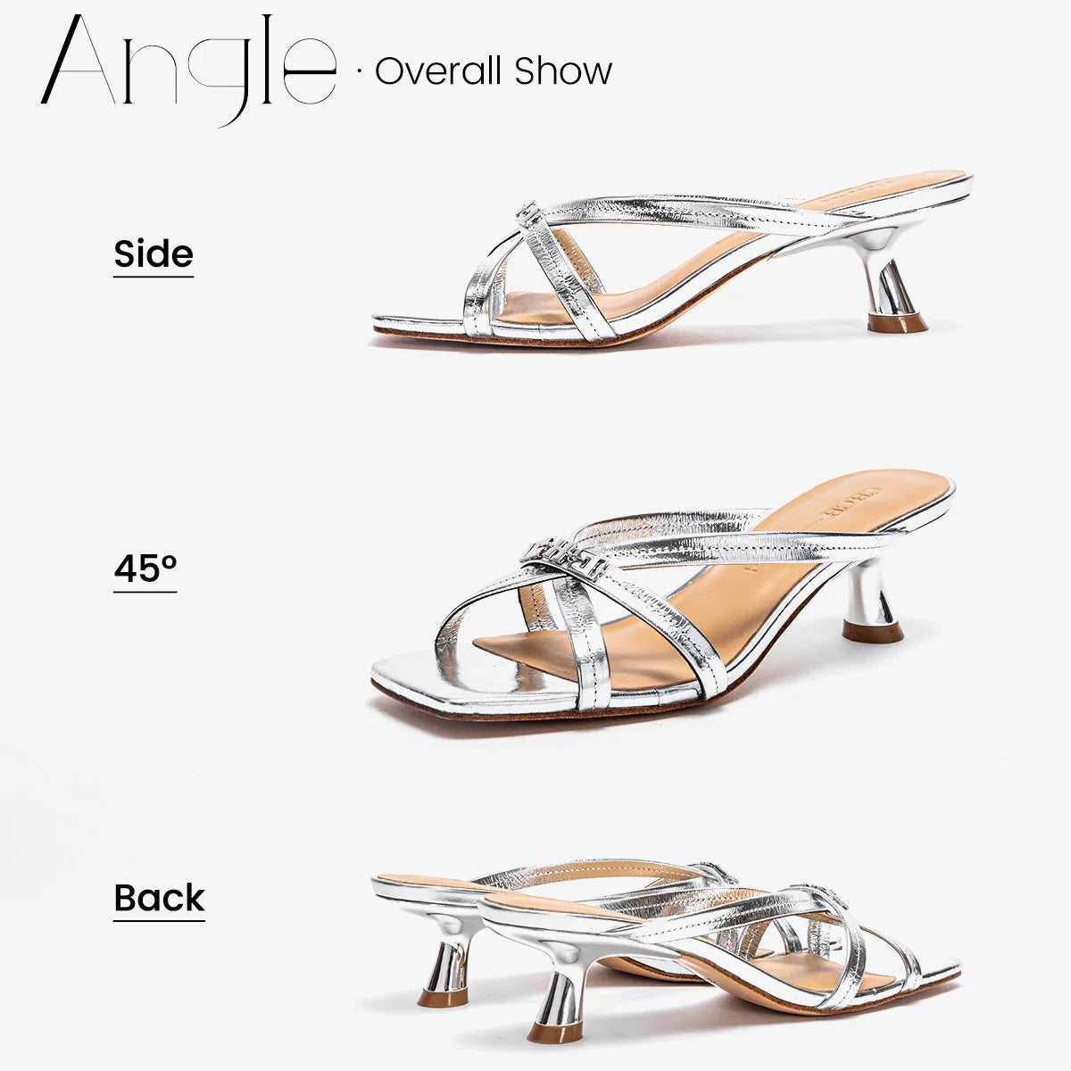 Women's Sandals Summer Cowhide New Thin Belt Business Fashion Sandals Wedding and Dinner Shoes
