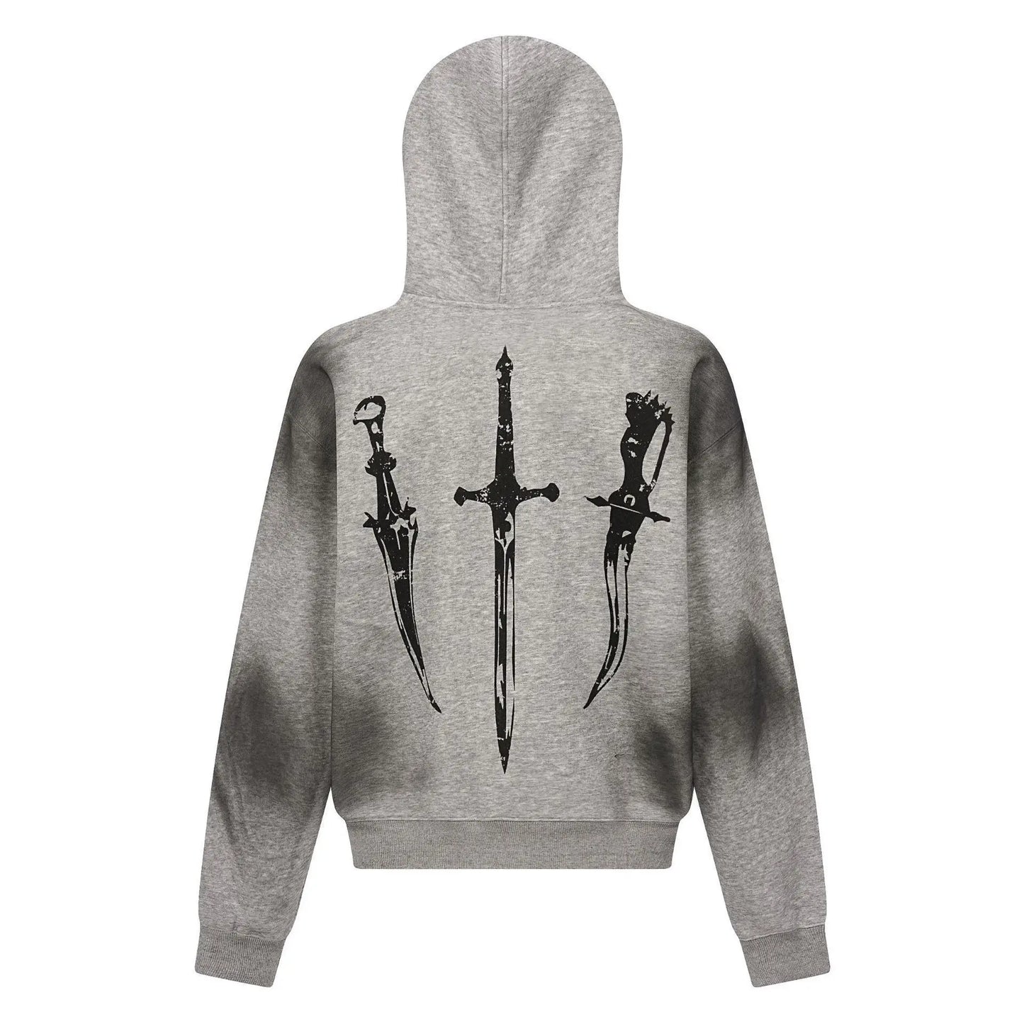 Retro Hooded Sweatshirt Loose Fitting Men's and Women's Pullover Fashionable Street Style Printed Vintage Fur Collar Sweatshirt