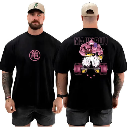 Printed T-shirt Men's Summer New Hip Hop Trend Versatile Fitness Training Large Loose Casual Top