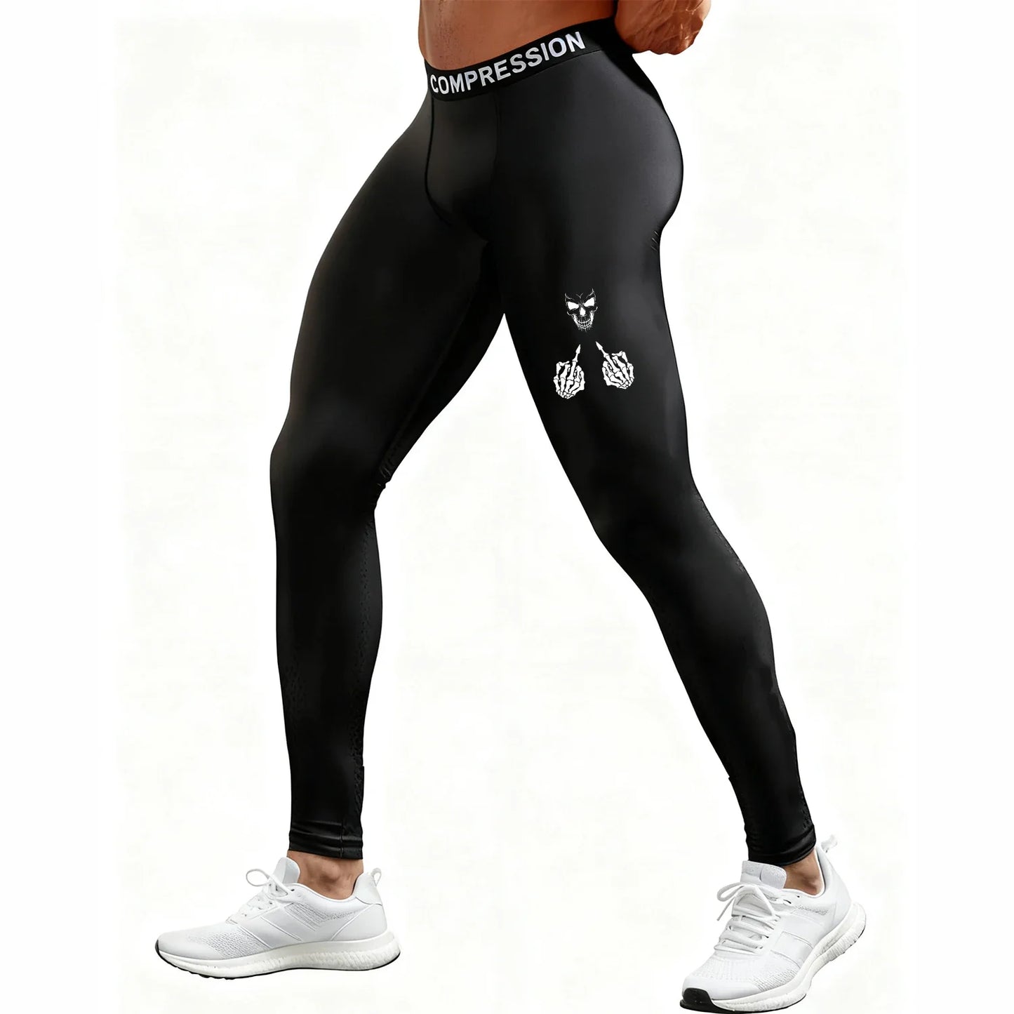 Men's Compression Leggings High Elastic Quick Dry Breathable Sports Base Layer for Gym Running Basketball Workout